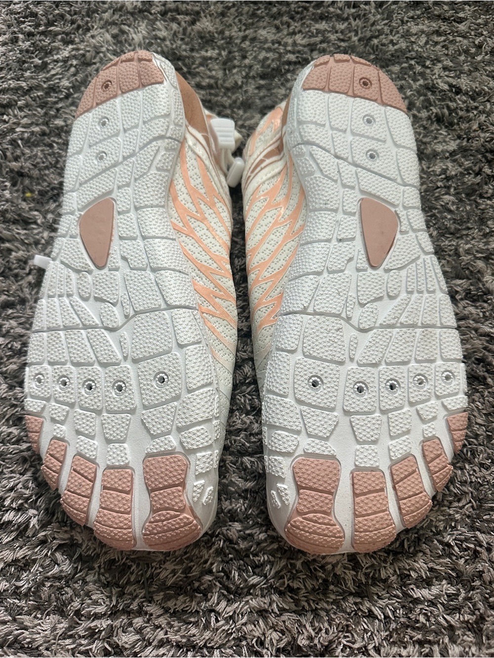 White & Blush Athletic Water Shoes